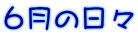 ６月の日々