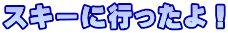 スキーに行ったよ！