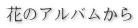 花のアルバムから 