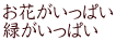 お花がいっぱい 緑がいっぱい 